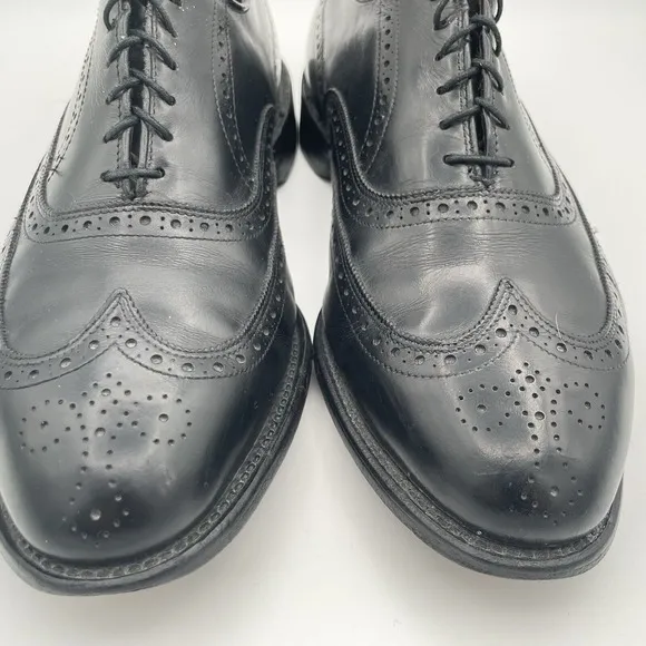 Allen Edmonds Chester Wingtip‎ Brogue Oxfords Black Mens Dress Shoes Size 9.5 D