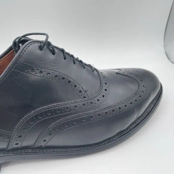 Allen Edmonds Chester Wingtip‎ Brogue Oxfords Black Mens Dress Shoes Size 9.5 D