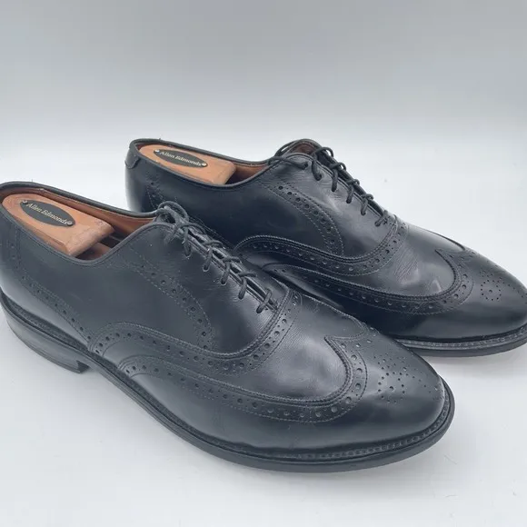 Allen Edmonds Chester Wingtip‎ Brogue Oxfords Black Mens Dress Shoes Size 9.5 D