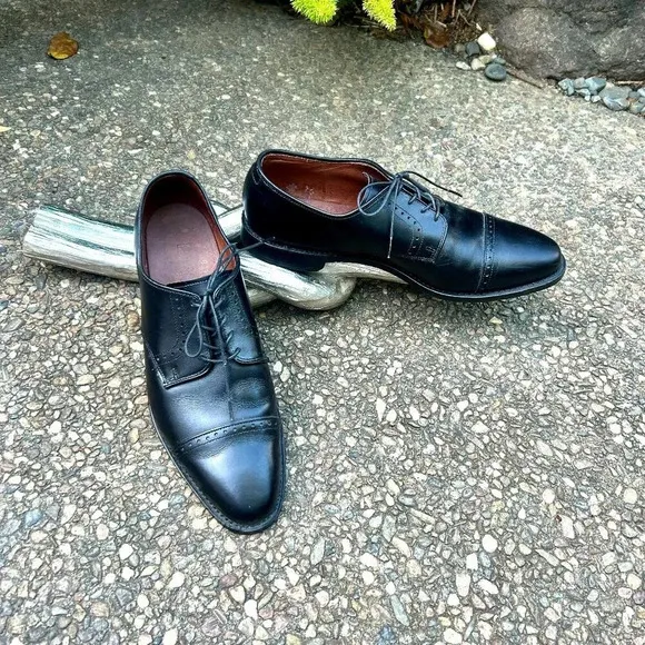 Allen Edmonds Clifton Black Cap Toe Lace Up Dress Oxfords Size 11D