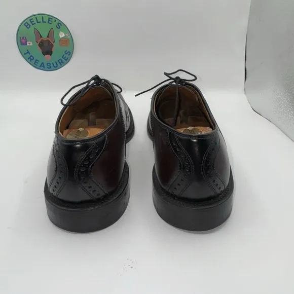 Allen Edmonds Dress Shoes Men's 10.5 Polo Saddle Oxfords Cordovan Brown Lace Up