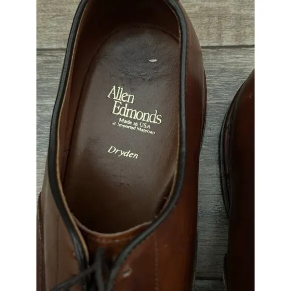Allen Edmonds Dryden Brown Perforated Cap Toe Brogue Oxfords Dress Shoes Size 11