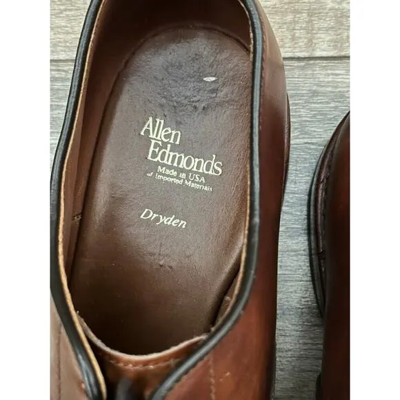 Allen Edmonds Dryden Brown Perforated Cap Toe Brogue Oxfords Dress Shoes Size 11