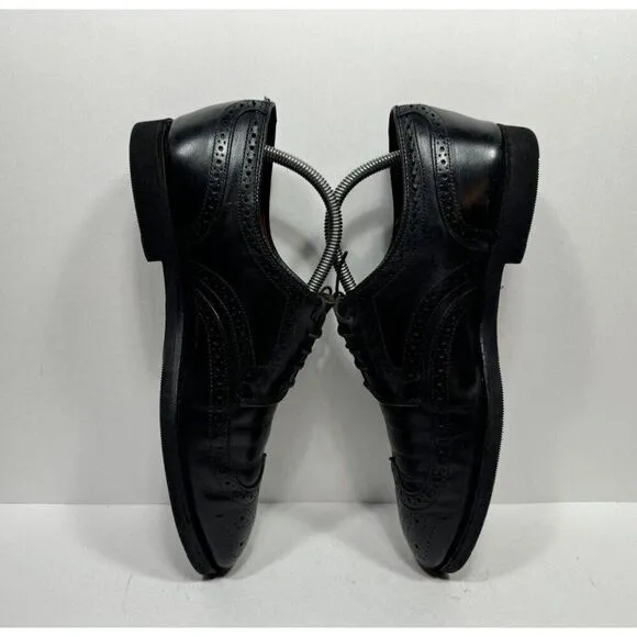 Allen Edmonds Lombard Dress Shoes Mens Size 8 E Black Wingtip Derby Oxfords