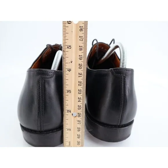 Allen Edmonds Maclennan Black Leather Dress Oxfords Plain Toe Lace Up Size 11B