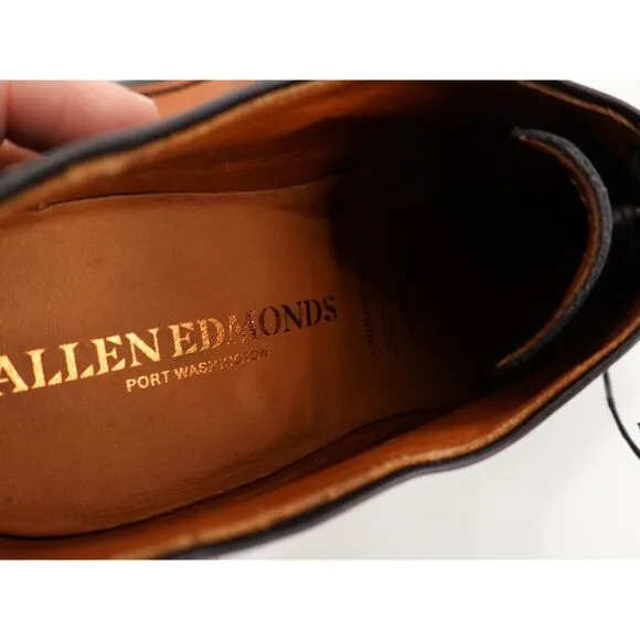 Allen Edmonds Maclennan Black Leather Dress Oxfords Plain Toe Lace Up Size 11B
