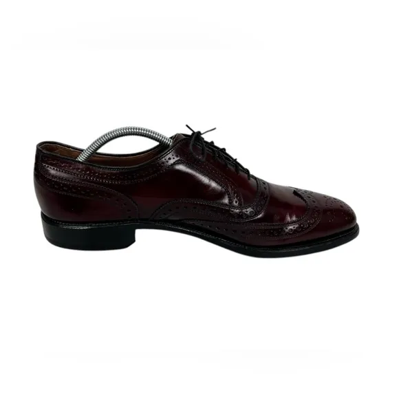 Allen Edmonds  MCALLISTER Mens 11 A Wingtip Oxfords Brown Red Made In USA