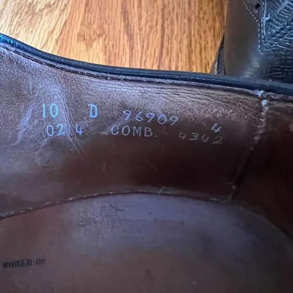 Allen Edmonds Mcallister Wingtip Oxfords Black Dress‎ Shoes 10D Leather Lace Up