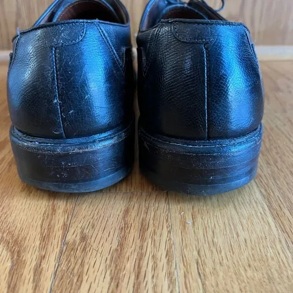 Allen Edmonds Mcallister Wingtip Oxfords Black Dress‎ Shoes 10D Leather Lace Up