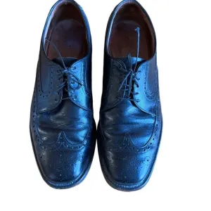 Allen Edmonds Mcallister Wingtip Oxfords Black Dress‎ Shoes 10D Leather Lace Up