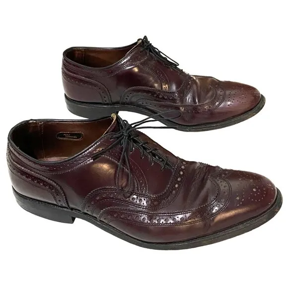 Allen Edmonds McAllister Wingtip Oxfords Shoes Mens 9 D 73524 Oxblood