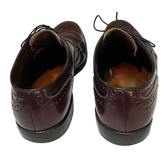 Allen Edmonds McAllister Wingtip Oxfords Shoes Mens 9 D 73524 Oxblood