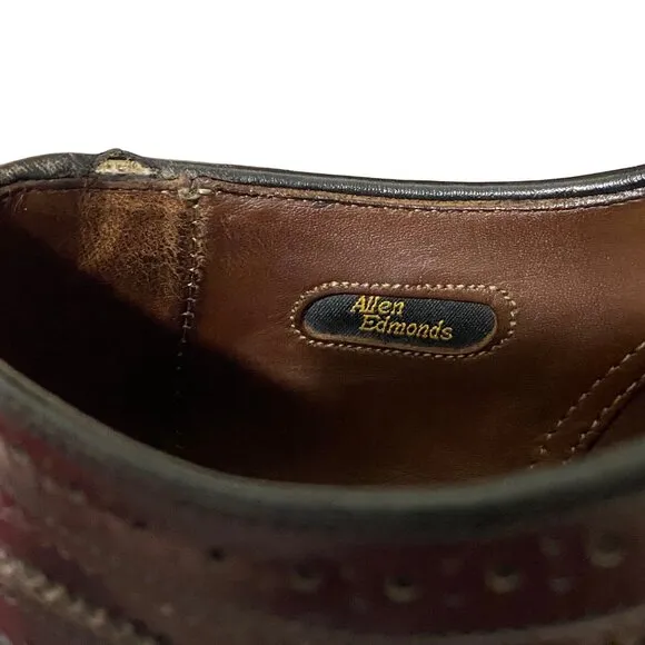 Allen Edmonds McAllister Wingtip Oxfords Shoes Mens 9 D 73524 Oxblood