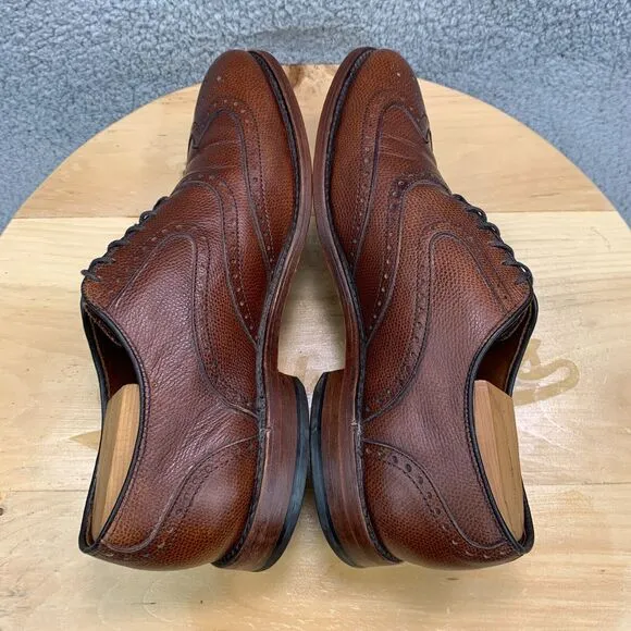Allen Edmonds McClain Mens Size 9 Shoes Leather Wingtip Brogue Oxfords Brown