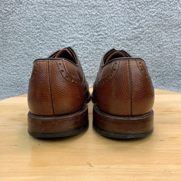 Allen Edmonds McClain Mens Size 9 Shoes Leather Wingtip Brogue Oxfords Brown
