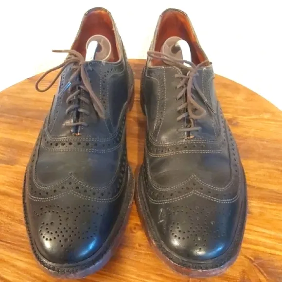 Allen Edmonds McTavish Black Wingtip Leather Oxford Brogues Dress Shoes Sz.12