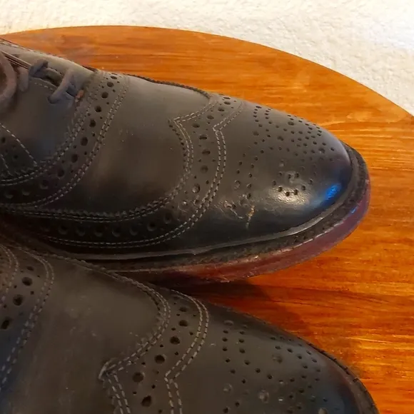 Allen Edmonds McTavish Black Wingtip Leather Oxford Brogues Dress Shoes Sz.12
