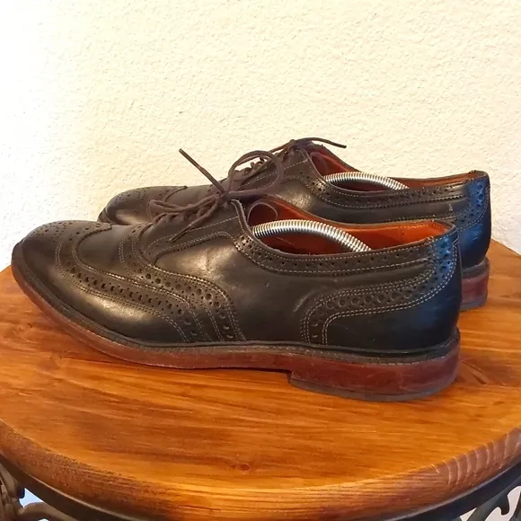 Allen Edmonds McTavish Black Wingtip Leather Oxford Brogues Dress Shoes Sz.12