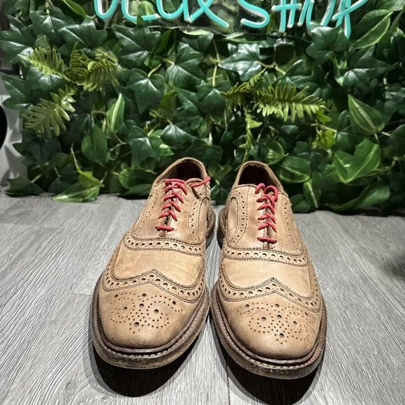ALLEN EDMONDS Men Brown Leather Shoes NEUMOK Oxfords Size US Size 10.5 D Wingtip