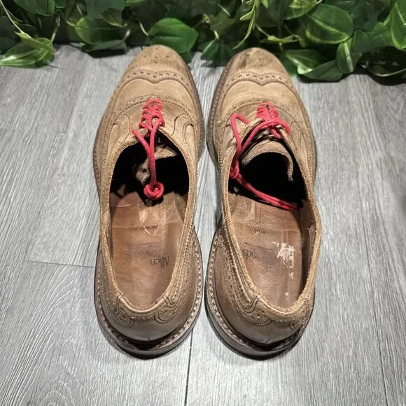 ALLEN EDMONDS Men Brown Leather Shoes NEUMOK Oxfords Size US Size 10.5 D Wingtip