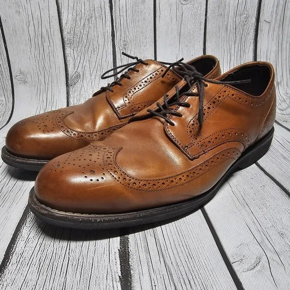 Allen Edmonds Men's 11 D Road Warriors Wingtip Oxford Dress Shoes Brown 3351