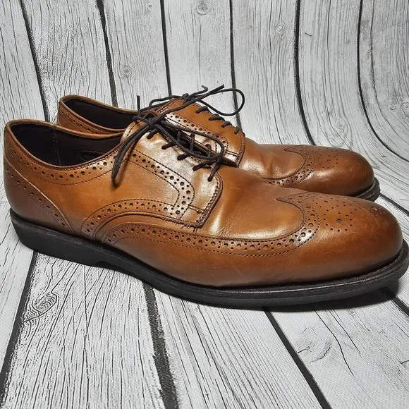 Allen Edmonds Men's 11 D Road Warriors Wingtip Oxford Dress Shoes Brown 3351