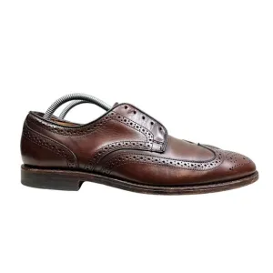 Allen Edmonds Mens Oxfords Madison Park Brown Leather Brogue‎ Wingtip Size 9D