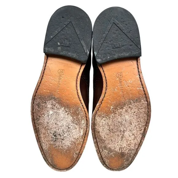 Allen Edmonds Mens Oxfords Madison Park Brown Leather Brogue‎ Wingtip Size 9D