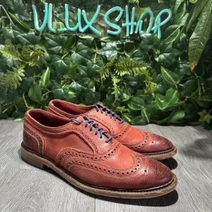 ALLEN EDMONDS Mens Red Leather Shoes NEUMOK Oxfords Size US Size 10.5 D Wingtip