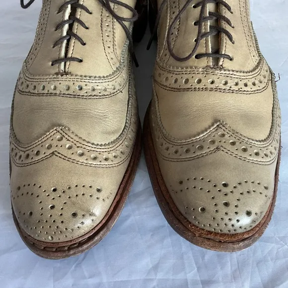 Allen Edmonds Neumok 2.0 Men’s Size 8 D Tan Leather Wingtip Dress Shoes