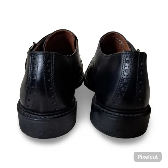 Allen Edmonds NWOT  &quot;Charles&quot; Black Leather Double Monk Oxfords Men Size 11D