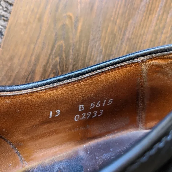 Allen Edmonds Park Avenue 5615 Black Cap Toe Oxford Dress Shoes Men's 13B