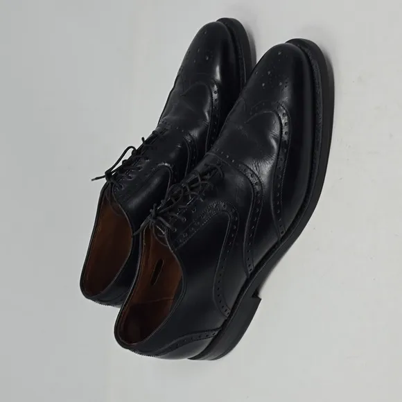 Allen Edmonds Quinton Wingtip Black Leather Oxfords Men's Size 10.5D