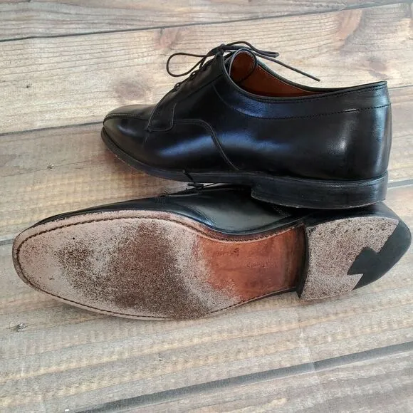 Allen Edmonds Sagamore Black Bicycle Toe Dress Shoes Oxfords 12C narrow width