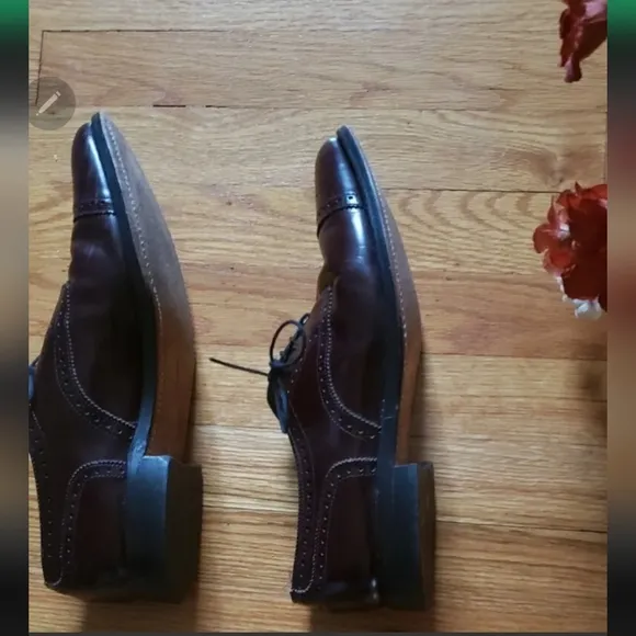 Allen Edmonds Sanford Cap-Toe Dress Shoes Men's Sz 11 Oxfords Dark Brown