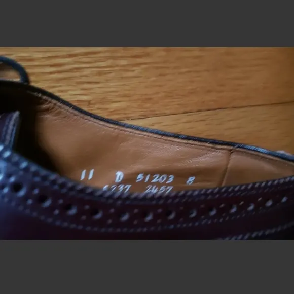 Allen Edmonds Sanford Cap-Toe Dress Shoes Men's Sz 11 Oxfords Dark Brown