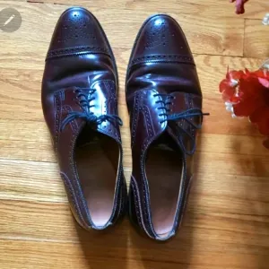 Allen Edmonds Sanford Cap-Toe Dress Shoes Men's Sz 11 Oxfords Dark Brown