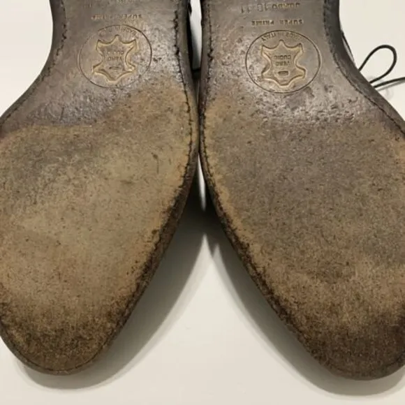 Allen Edmonds Sanford Oxfords Cap Toe Black Leather Men's Dress Shoes Size 9.5 D