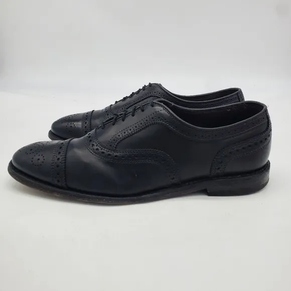 Allen Edmonds Shoe Men's 9 D Bartlett Black Leather Cap Toe Oxfords