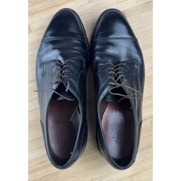 Allen Edmonds Shoes MARGATE Oxfords Cap Toe Men's SZ 9E - Black