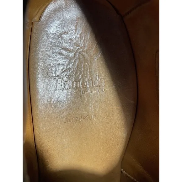 Allen Edmonds Shoes Mens 11 Mapleton Brown Leather Bicycle Bike Toe Oxfords
