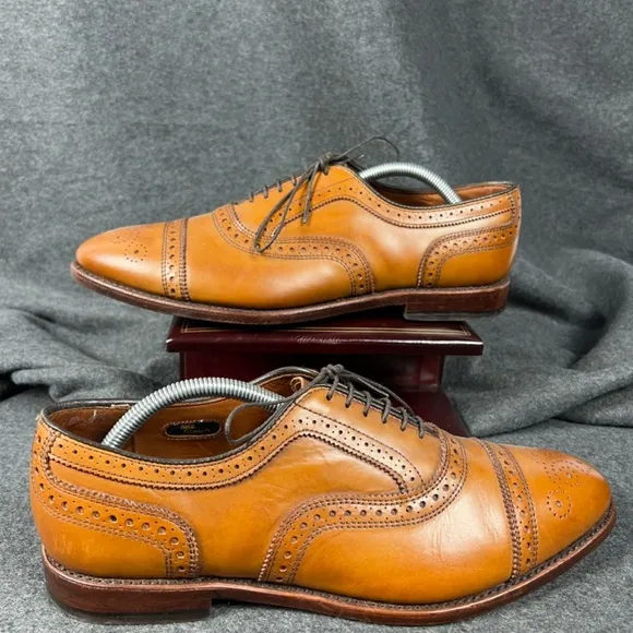 Allen Edmonds Strand Cap Toe Oxford in Walnut Mens 9.5D pre-owned excellent