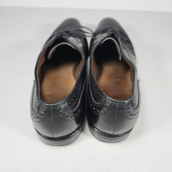 Allen Edmonds Strand Oxfords Men Size 14 AAA Leather Black Cap Toe Dress Shoes