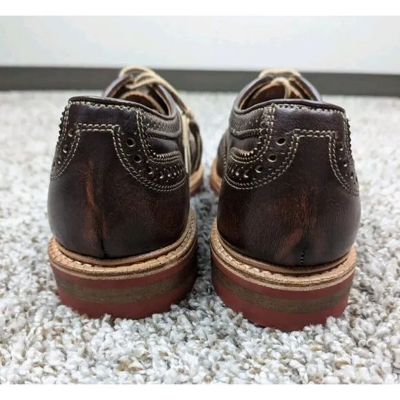 Allen Edmonds STRANDMOK Dress Shoes Men's 10 B Leather Cap Toe Oxfords Brown 10B