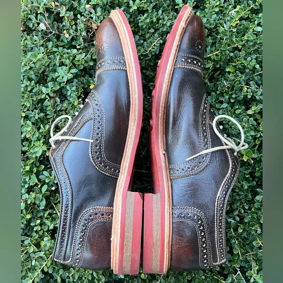 Allen Edmonds STRANDMOK Dress Shoes Men's 13D Leather Cap Toe Oxfords Brown