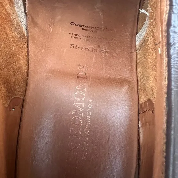 Allen Edmonds STRANDMOK Dress Shoes Men's 13D Leather Cap Toe Oxfords Brown