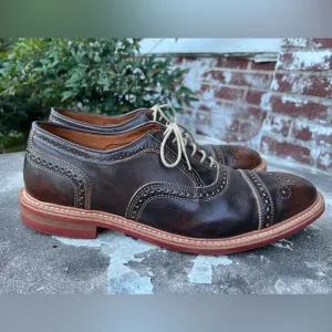 Allen Edmonds STRANDMOK Dress Shoes Men's 13D Leather Cap Toe Oxfords Brown