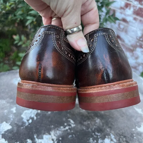 Allen Edmonds STRANDMOK Dress Shoes Men's 13D Leather Cap Toe Oxfords Brown