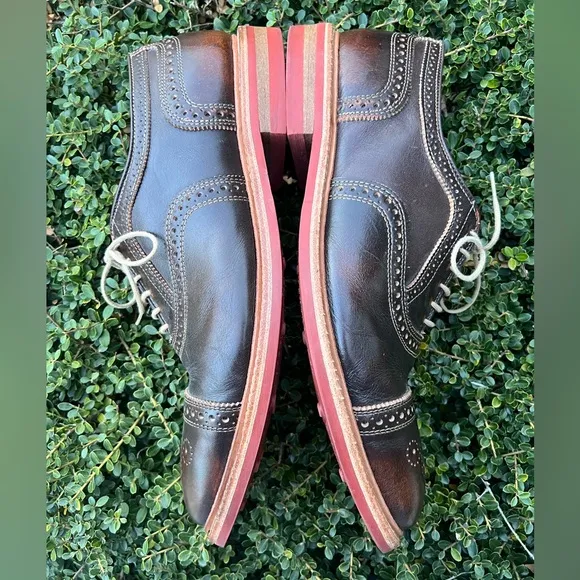 Allen Edmonds STRANDMOK Dress Shoes Men's 13D Leather Cap Toe Oxfords Brown