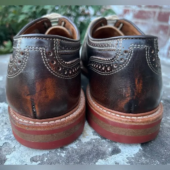 Allen Edmonds STRANDMOK Dress Shoes Men's 13D Leather Cap Toe Oxfords Brown